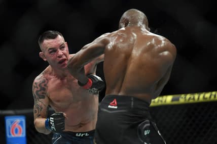 Colby Covington and Kamaru Usman during UFC 245