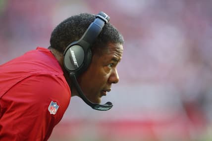 Dec 23, 2018; Glendale, AZ, USA; Arizona Cardinals head coach Steve Wilks against the Los Angeles Rams at State Farm Stadium. Mandatory Credit: Mark J. Rebilas-USA TODAY Sports