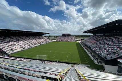 Oct 24, 2020; Fort Lauderdale, FL, Fort Lauderdale, FL, USA; A general view of the pitch prior to the match between Inter Miami CF and Orlando City at Inter Miami CF Stadium. Mandatory Credit: Jasen Vinlove-USA TODAY Sports