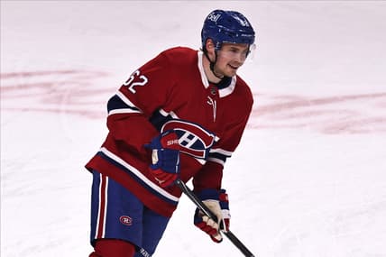 Apr 17, 2021; Montreal, Quebec, CAN; Montreal Canadiens left wing Artturi Lehkonen (62) during the warm-up session before the game against Ottawa Senators at Bell Centre. Mandatory Credit: Jean-Yves Ahern-USA TODAY Sports