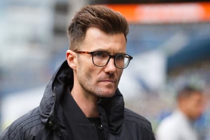 Mar 1, 2020; Seattle, Washington, USA; Chicago Fire head coach Raphael Wicky looks on after a loss to the Seattle Sounders FC at CenturyLink Field. Mandatory Credit: Jennifer Buchanan-USA TODAY Sports