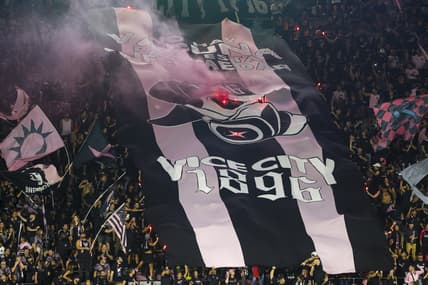 Jun 25, 2021; Fort Lauderdale, FL, USA; Inter Miami CF fans showcase a supporters banner from the stands during the game against Orlando City SC at DRV PNK Stadium. Mandatory Credit: Sam Navarro-USA TODAY Sports