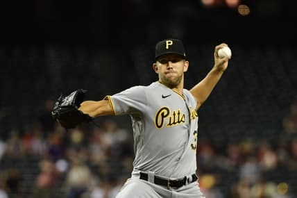 Jul 20, 2021; Phoenix, Arizona, USA;  Pittsburgh Pirates starting pitcher Tyler Anderson (31) throws in the first inning against the Arizona Diamondbacks at Chase Field. Mandatory Credit: Matt Kartozian-USA TODAY Sports