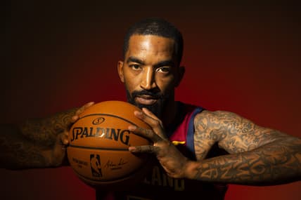 Sep 24, 2018; Cleveland, OH, USA; Cleveland Cavaliers guard J.R. Smith (5) poses during Cavs Media Day at Cleveland Clinic Courts. Mandatory Credit: Scott R. Galvin-USA TODAY Sports
