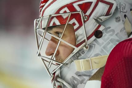 Dec 31, 2019; Raleigh, North Carolina, USA;  Montreal Canadiens goaltender Carey Price (31) looks on before the game against the Carolina Hurricanes at PNC Arena. The Carolina Hurricanes defeated the Montreal Canadiens 3-1. Mandatory Credit: James Guillory-USA TODAY Sports