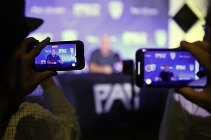 Jul 27, 2021; Hollywood, CA, USA; UCLA Bruins head coach Chip Kelly speaks with the media during the Pac-12 football Media Day at the W Hollywood. Mandatory Credit: Kelvin Kuo-USA TODAY Sports