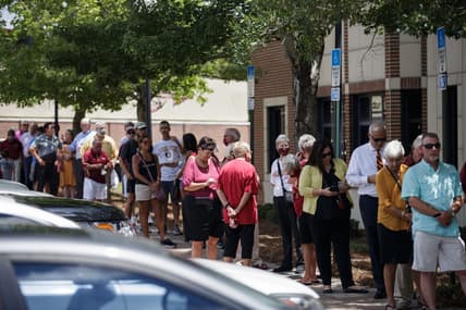 A line of Seminole fans forms outside the Moore Athletic Center as they wait to pay their respects to the Bowden family Friday, Aug. 13, 2021.

Bowden Fsu Lying In Repose155