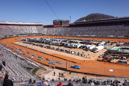 Mar 29, 2021; Bristol, TN, USA; General view during the NASCAR Gander RV and Outdoors Truck Series race at Bristol Motor Speedway. Mandatory Credit: Randy Sartin-USA TODAY Sports