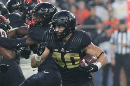 Purdue running back Zander Horvath (40) runs the ball during the first quarter of an NCAA college football game, Saturday, Sept. 4, 2021 at Ross-Ade Stadium in West Lafayette.

Cfb Purdue Vs Oregon State