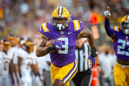 Andre Anthony runs back a fumble to score as The LSU Tigers take on Central Michigan Chippewas in Tiger Stadium. Saturday, Sept. 18, 2021.

Lsu Vs Central Michigan V1 7440