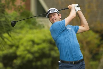Apr 15, 2021; Hilton Head, South Carolina, USA; Martin Trainer tees off from the sixth hole during the first round of the RBC Heritage golf tournament. Mandatory Credit: Joshua S. Kelly-USA TODAY Sports