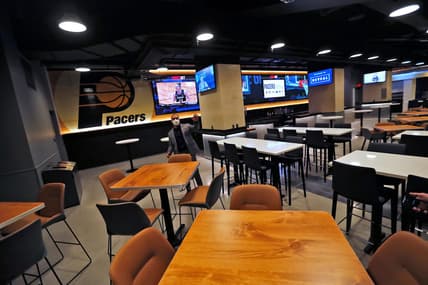 This is the new PointsBet Hardwood Club seen during the Fieldhouse of the Future Phase 1 Renovations Reveal and Media Walkthrough Thursday, Jan. 21, 2021 at Bankers Life Fieldhouse in downtown Indianapolis. The Fieldhouse chose to work towards offering different experiences from which patrons could choose.

A Tour Is Given During The Fieldhouse Of The Future Phase 1 Renovations Reveal And Media Walkthrough At Bankers Life Fieldhouse