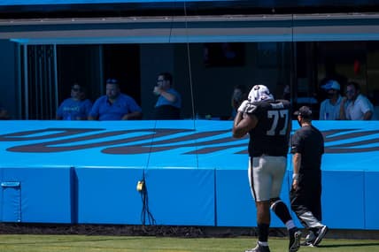 raiders win Trent Brown injury