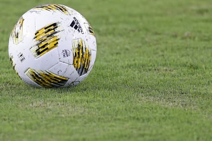 Sep 12, 2018; Washington, DC, USA; A general view of the game ball with the MLS Works logo during the match between D.C. United and Minnesota United FC in the first half at Audi Field. D.C. United won 2-1. Mandatory Credit: Geoff Burke-USA TODAY Sports