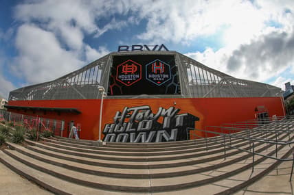 May 12, 2021; Houston, Texas, USA; General view outside BBVA Stadium before the match between the Houston Dynamo FC and Sporting Kansas City. Mandatory Credit: Troy Taormina-USA TODAY Sports