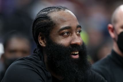 Feb 2, 2022; Sacramento, California, USA;  Brooklyn Nets guard James Harden (13) during the game against the Sacramento Kings at Golden 1 Center. Mandatory Credit: Sergio Estrada-USA TODAY Sports