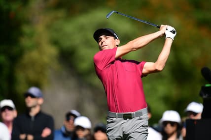 Feb 19, 2022; Pacific Palisades, California, USA; Joaquin Niemann hits from the fourth tee during the third round of the Genesis Invitational golf tournament. Mandatory Credit: Gary A. Vasquez-USA TODAY Sports