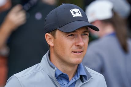 Apr 4, 2021; San Antonio, Texas, USA; Jordan Spieth before the final round of the Valero Texas Open golf tournament. Mandatory Credit: Daniel Dunn-USA TODAY Sports