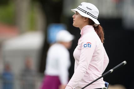 Hannah Green (AUS) walks on the green of the 18th hole during the first round of the LPGA's CME Group Tour Championship, Thursday, Nov. 18, 2021, at Tibur  n Golf Club at the Ritz-Carlton Golf Resort in Naples, Fla.

LPGA's CME Group Tour Championship first round