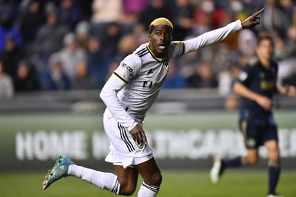 Apr 9, 2022; Philadelphia, Pennsylvania, USA; Columbus Crew forward Gyasi Zardes (11) reacts on the field in the second half against Philadelphia Union at Subaru Park. Mandatory Credit: Kyle Ross-USA TODAY Sports