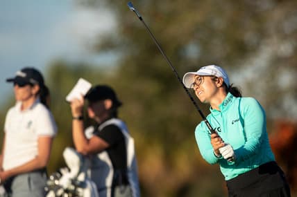 Marina Alex plays in the second round of the 2022 LPGA Drive On Championship at Crown Colony in Fort Myers on Friday, Feb. 4, 2022.  She is tied for the lead at -13 under.

Marina9