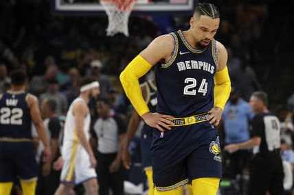 May 3, 2022; Memphis, Tennessee, USA; Memphis Grizzlies guard Dillon Brooks (24) walks off the court after a flagrant two foul was call on him during the first half in game two of the second round for the 2022 NBA playoffs against the Golden State Warriors at FedExForum. Mandatory Credit: Petre Thomas-USA TODAY Sports