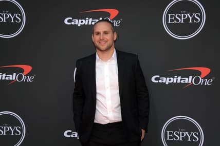 Jul 10, 2019; Los Angeles, CA, USA; Philadelphia 76ers owner Michael Rubin arrives on the red carpet at Microsoft Theatre. Mandatory Credit: Kirby Lee-USA TODAY Sports