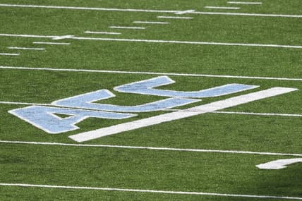 Dec 5, 2020; Chapel Hill, North Carolina, USA; A view of the field with the ACC logo in the second quarter at Kenan Memorial Stadium. Mandatory Credit: Bob Donnan-USA TODAY Sports