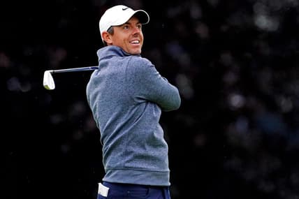 Jun 18, 2022; Brookline, Massachusetts, USA; Rory McIlroy plays his shot from the 16th tee during the third round of the U.S. Open golf tournament. Mandatory Credit: Peter Casey-USA TODAY Sports