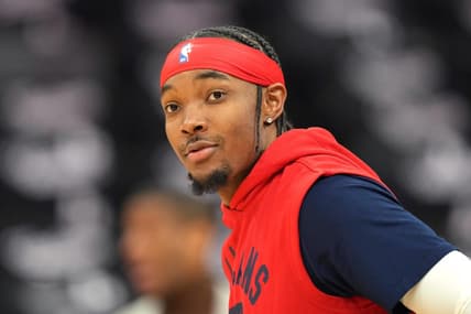 Apr 5, 2022; Sacramento, California, USA; New Orleans Pelicans guard Devonte' Graham (4) before the game against the Sacramento Kings at Golden 1 Center. Mandatory Credit: Darren Yamashita-USA TODAY Sports