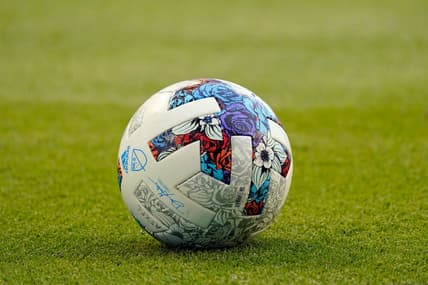 Jul 12, 2022; Austin, Texas, USA; A detail view of an Adidas soccer ball before the game between Austin FC and the Houston Dynamo at Q2 Stadium. Mandatory Credit: Scott Wachter-USA TODAY Sports