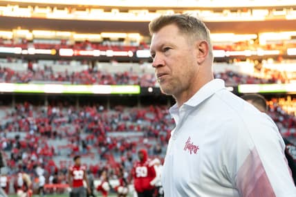 Oct 30, 2021; Lincoln, Nebraska, USA; Nebraska Cornhuskers head coach Scott Frost walks off the field following the loss to the Purdue Boilermakers at Memorial Stadium. Mandatory Credit: Dylan Widger-USA TODAY Sports