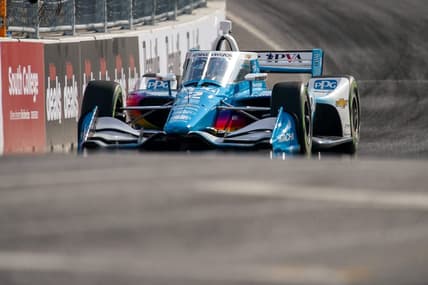 Team Penske driver Josef Newgarden (2) of the United States drives during qualifying for the Music City Grand Prix in Nashville, Tenn., Saturday, Aug. 6, 2022.

Nashgrandprix D2 080622 An 022