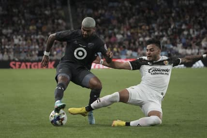 Aug 10, 2022; Saint Paul, MN, USA; MLS defender DeAndre Yedlin (2) of Inter Miami CF fights for the ball during the 2022 MLS All-Star Game at Allianz Field. Mandatory Credit: Kirby Lee-USA TODAY Sports