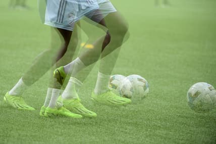Aug 17, 2022; Vancouver, British Columbia, CAN;  (Editors note: in camera multiple exposure) Colorado Rapids player warms up against the Vancouver Whitecaps FC at BC Place. Mandatory Credit: Anne-Marie Sorvin-USA TODAY Sports