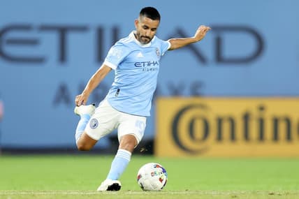 Jul 23, 2022; New York, New York, USA; New York City FC midfielder Maximiliano Moralez (10) controls the ball against Inter Miami CF during the second half at Yankee Stadium. Mandatory Credit: Brad Penner-USA TODAY Sports