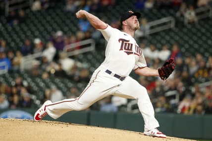 Sep 9, 2022; Minneapolis, Minnesota, USA;  Minnesota Twins starting pitcher Dylan Bundy (37) pitches against the Cleveland Guardians at Target Field. Mandatory Credit: Bruce Kluckhohn-USA TODAY Sports