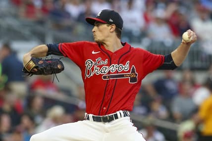 Sep 16, 2022; Atlanta, Georgia, USA; Atlanta Braves starting pitcher Max Fried (54) throws against the Philadelphia Phillies in the first inning at Truist Park. Mandatory Credit: Brett Davis-USA TODAY Sports