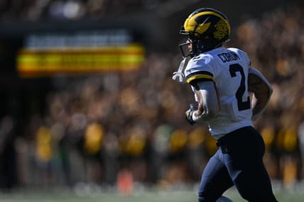 Oct 1, 2022; Iowa City, Iowa, USA; Michigan Wolverines running back Blake Corum (2) in action against the Iowa Hawkeyes at Kinnick Stadium. Mandatory Credit: Jeffrey Becker-USA TODAY Sports