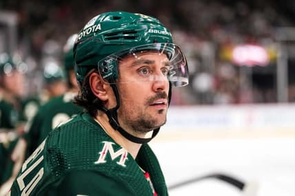 Oct 15, 2022; Saint Paul, Minnesota, USA; Minnesota Wild right wing Mats Zuccarello (36) during a game at Xcel Energy Center. Mandatory Credit: Brace Hemmelgarn-USA TODAY Sports