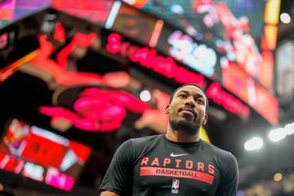 Oct 9, 2022; Toronto, Ontario, CAN; Toronto Raptors forward Otto Porter Jr. (32) leaves the court before playing the Chicago Bulls at Scotiabank Arena. Mandatory Credit: Kevin Sousa-USA TODAY Sports