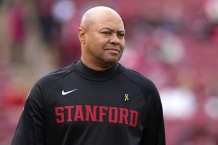 Nov 5, 2022; Stanford, California, USA; Stanford Cardinal head coach David Shaw before the game against the Washington State Cougars at Stanford Stadium. Mandatory Credit: Darren Yamashita-USA TODAY Sports