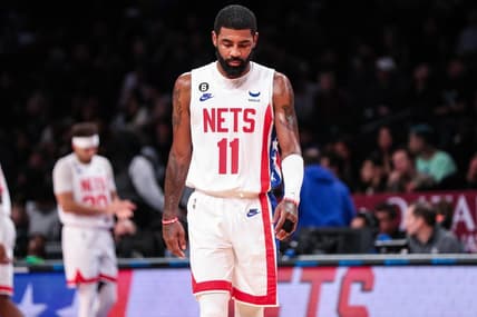 Oct 29, 2022; Brooklyn, New York, USA;  Brooklyn Nets guard Kyrie Irving (11) at Barclays Center. Mandatory Credit: Wendell Cruz-USA TODAY Sports