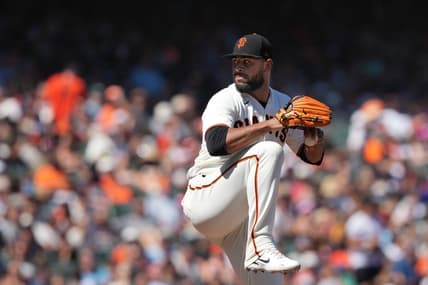 Aug 14, 2022; San Francisco, California, USA; San Francisco Giants relief pitcher Jarlin Garcia (66) throws a pitch against the Pittsburgh Pirates during the seventh inning at Oracle Park. Mandatory Credit: Darren Yamashita-USA TODAY Sports