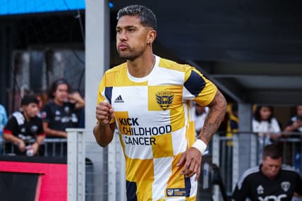 Sep 4, 2022; Washington, District of Columbia, USA; D.C. United defender Tony Alfaro (93) takes the pitch while wearing a MLS Kick Childhood Cancer jersey before the match against the Colorado Rapids before the match at Audi Field. Mandatory Credit: Scott Taetsch-USA TODAY Sports