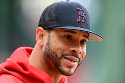 iOct 3, 2022; Boston, Massachusetts, USA; Boston Red Sox left fielder Tommy Pham (22) talks with the media before a game against the Tampa Bay Rays at Fenway Park. Mandatory Credit: Brian Fluharty-USA TODAY Sports
