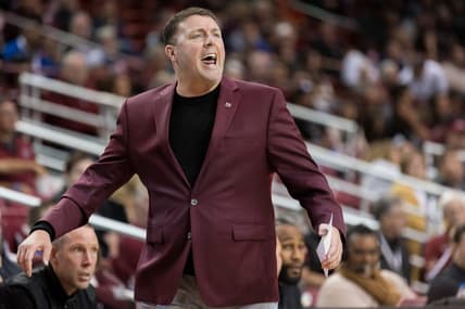 NMSU head basketball coach Greg Heiar reacts at a game against UTEP on Wednesday, Nov. 30, 2022, at the Pan American Center in Las Cruces, New Mexico.

Utep Men S Basketball Vs Nmsu At The Pan American Center