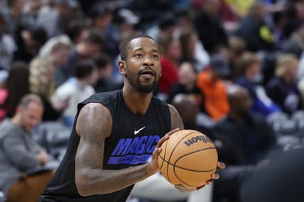 Jan 13, 2023; Salt Lake City, Utah, USA; Orlando Magic guard Terrence Ross (31) warms up prior to a game against the Utah Jazz at Vivint Arena. Mandatory Credit: Rob Gray-USA TODAY Sports