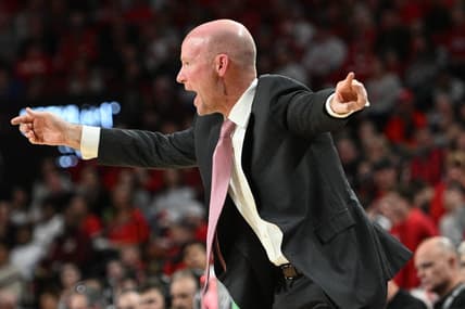 Feb 19, 2023; Lincoln, Nebraska, USA;  Maryland Terrapins head coach Kevin Willard watches action against the Nebraska Cornhuskers in the first half at Pinnacle Bank Arena. Mandatory Credit: Steven Branscombe-USA TODAY Sports