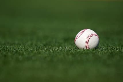 Detail view of a baseball in foul territory during a spring training game between the Cincinnati Reds and the Los Angeles Dodgers, Tuesday, March 22, 2022, at Camelback Ranch in Glendale, Ariz.

Cincinnati Reds At Los Angeles Dodgers March 22 0376